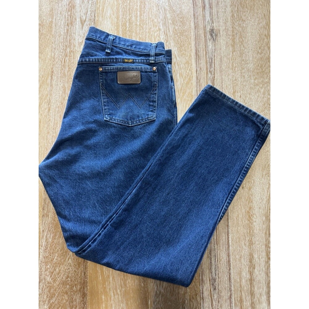 Wrangler 13MWZ Jeans Men 40x34 Cowboy Cut Original Fit Prewash Indigo Denim Blue